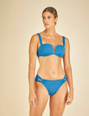 Biquíni Premium Decote V Textura Safira