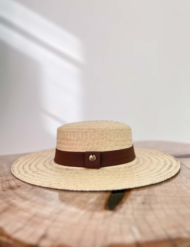 Chapeú Paris Palha Rústica Aba Grande - Preto