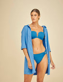 Biquíni Premium Decote V Textura Safira