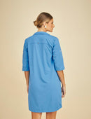 Saída de Praia Chemisier UltraTech UV50+ Safira