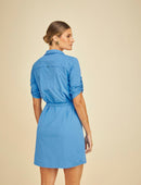 Saída de Praia Chemisier UltraTech UV50+ Safira