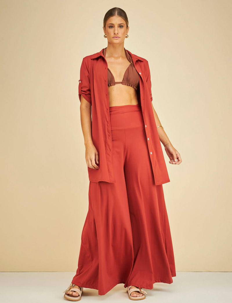 Saída de Praia Chemisier UltraTech UV50+ Nature