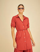 Saída de Praia Chemisier UltraTech UV50+ Nature