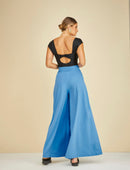 Calça Pantalona Cos Largo Extra Safira