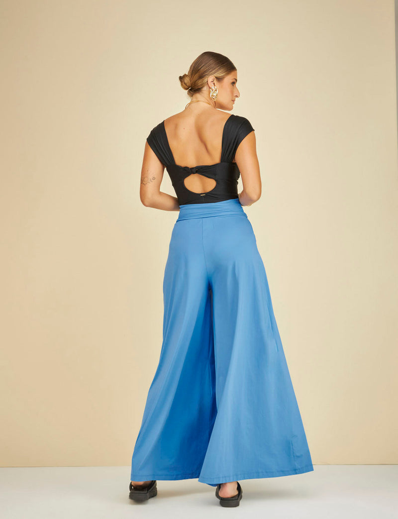 Calça Pantalona Cos Largo Extra Safira