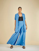 Saída de Praia Chemisier UltraTech UV50+ Safira