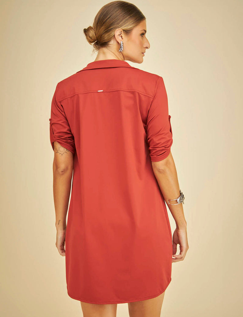 Saída de Praia Chemisier UltraTech UV50+ Nature