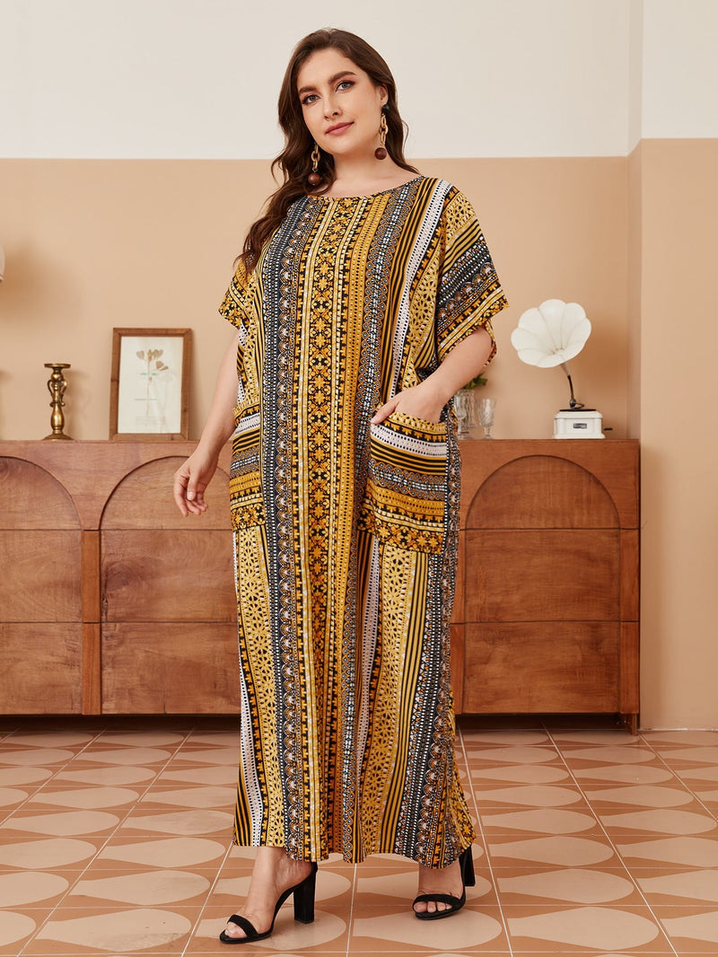 Túnica Feminina com Bolsos Frontal - Najila. Plus Size