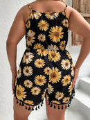 Macacão Feminino Florido Melissa Plus Size