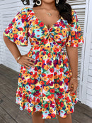 Vestido Feminino Estampado Floral Boho - Zélia. Plus Size