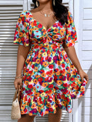 Vestido Feminino Estampado Floral Boho - Zélia. Plus Size