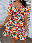 Vestido Feminino Estampado Floral Boho - Zélia. Plus Size