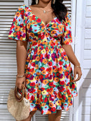 Vestido Feminino Estampado Floral Boho - Zélia. Plus Size