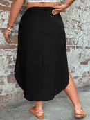 Saia Feminino com bainha curvada - Arienne. Plus size