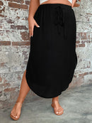 Saia Feminino com bainha curvada - Arienne. Plus size