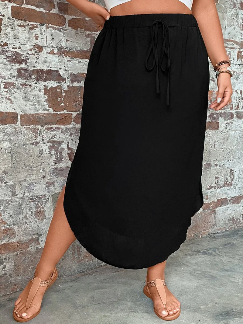 Saia Feminino com bainha curvada - Arienne. Plus size