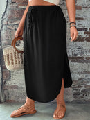 Saia Feminino com bainha curvada - Arienne. Plus size