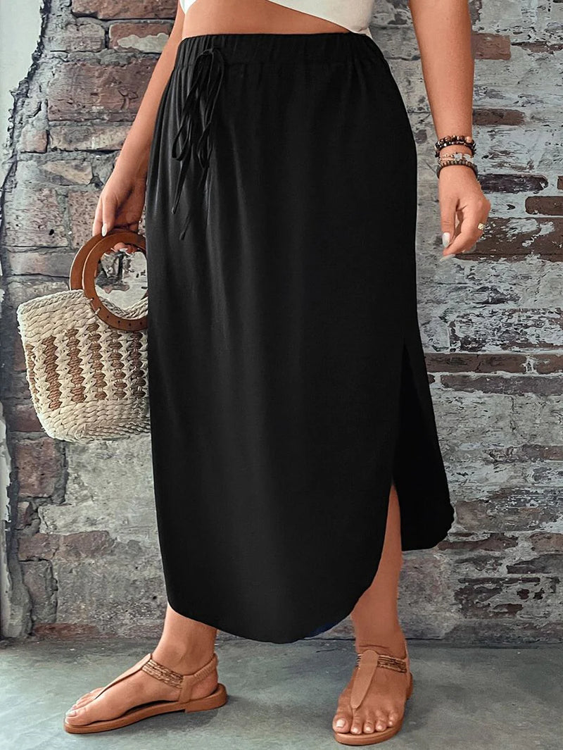 Saia Feminino com bainha curvada - Arienne. Plus size