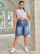 Shorts Feminino com Cordão na cintura - Serena. Plus Size