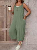 Macacão Feminino sem mangas e Botão Frontal - Luana. Plus Size