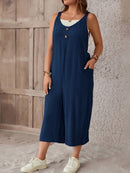 Macacão Feminino sem mangas e Botão Frontal - Luana. Plus Size