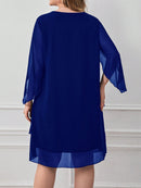 Vestido Feminino Manga Solta Luna Plus Size