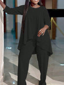 Conjunto Feminino Elegante Assimétrico Rubi Plus Size