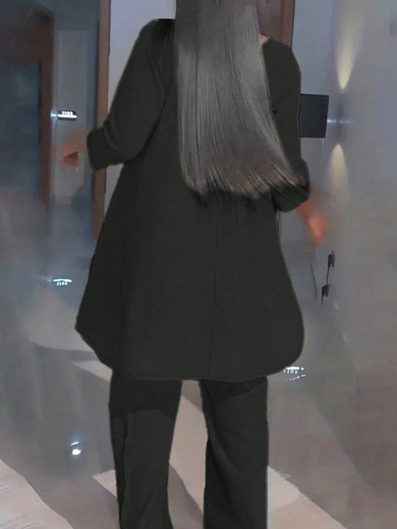 Conjunto Feminino Elegante Assimétrico Rubi Plus Size