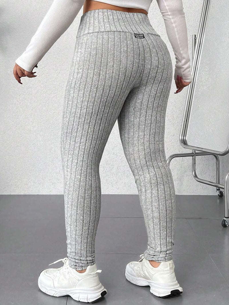 Legging Feminina Canelada de Cintura Alta - Eny. Plus Size