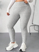 Legging Feminina Canelada de Cintura Alta - Eny. Plus Size