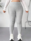 Legging Feminina Canelada de Cintura Alta - Eny. Plus Size