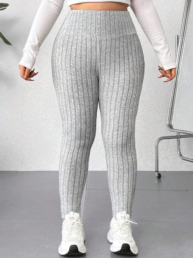 Legging Feminina Canelada de Cintura Alta - Eny. Plus Size