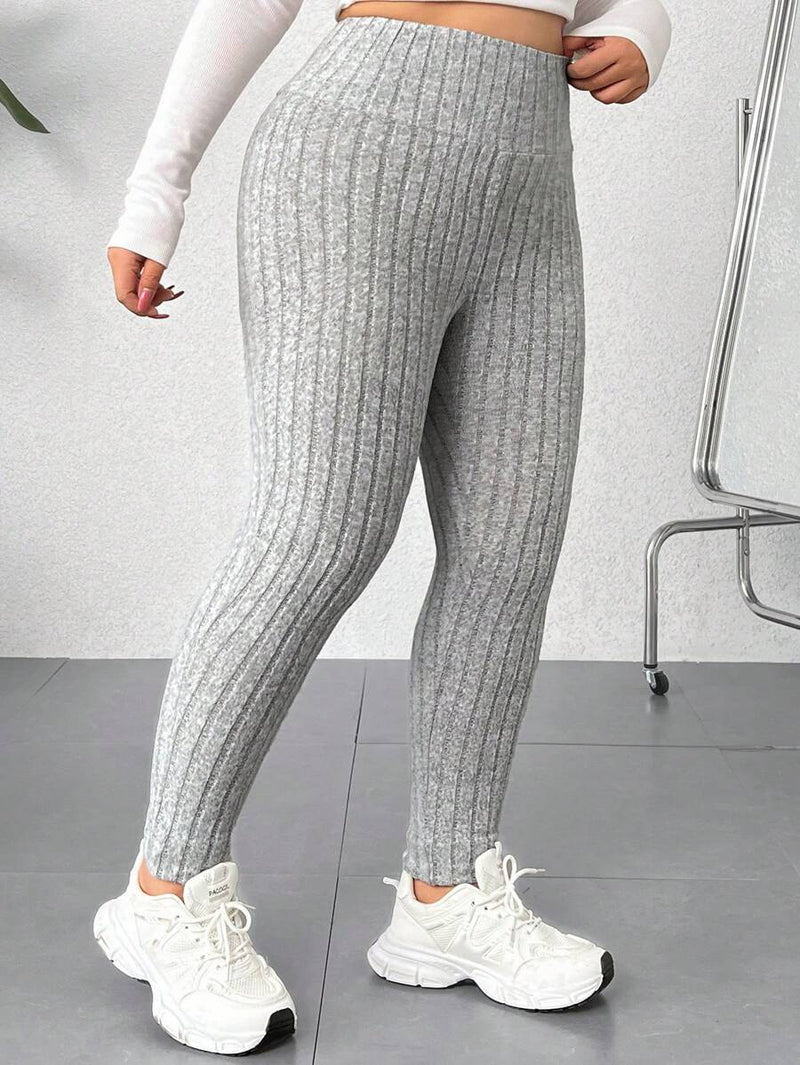 Legging Feminina Canelada de Cintura Alta - Eny. Plus Size