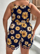 Macacão Feminino Florido Melissa Plus Size