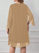 Vestido Feminino Manga Solta Luna Plus Size