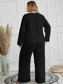 Conjunto feminino texturizado Brunellis Plus Size