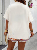 Conjunto Feminino de Kimono e Short com Bolsos - Vitória. Plus Size