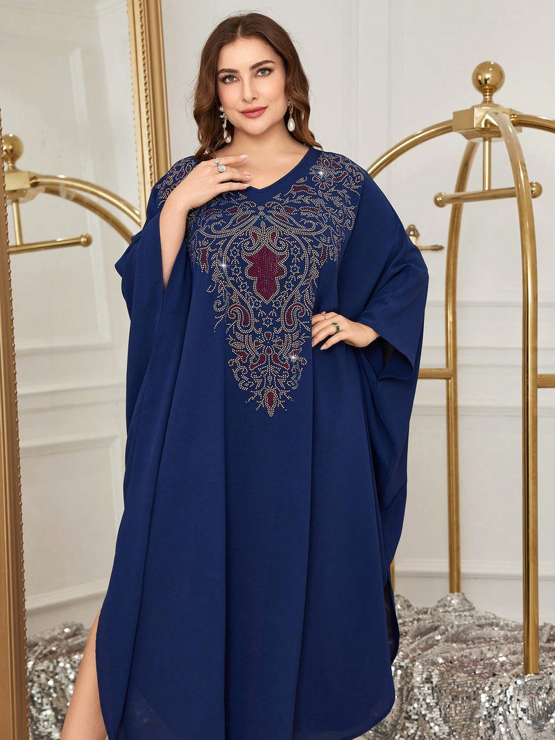 Túnica Feminina Elegante de Manga Morcego - Laila. Plus Size