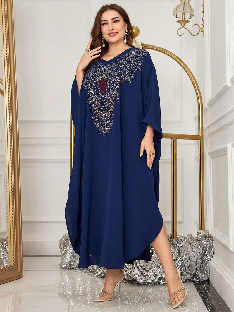 Túnica Feminina Elegante de Manga Morcego - Laila. Plus Size