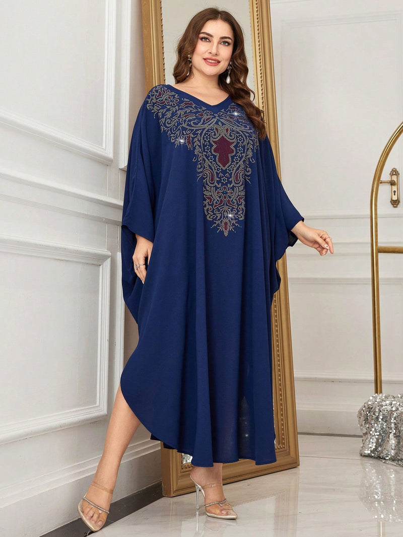 Túnica Feminina Elegante de Manga Morcego - Laila. Plus Size