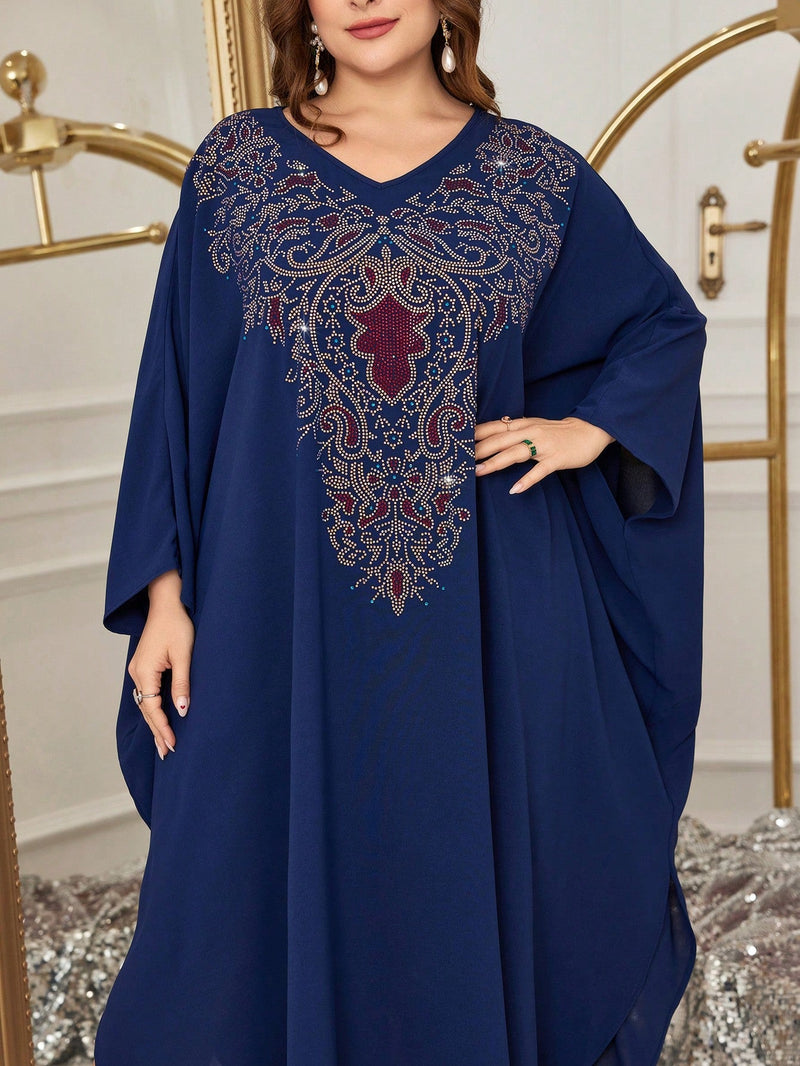 Túnica Feminina Elegante de Manga Morcego - Laila. Plus Size