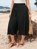 Calça capri Feminina Perna Larga Cristina. Plus Size