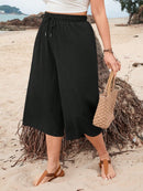 Calça capri Feminina Perna Larga Cristina. Plus Size