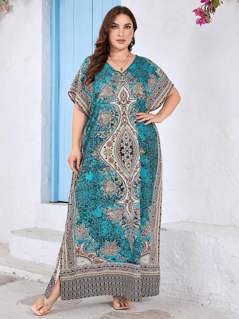 Túnica Feminina Árabe Com Fenda Lateral - Talita. Plus Size