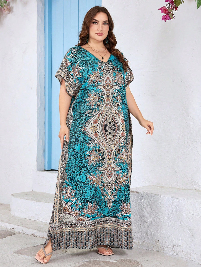 Túnica Feminina Árabe Com Fenda Lateral - Talita. Plus Size