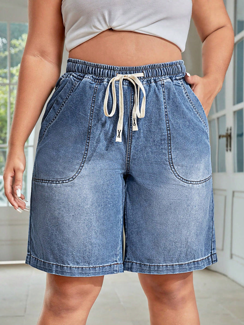 Shorts Feminino com Cordão na cintura - Serena. Plus Size