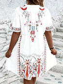 Vestido Feminino Boho Estampa Floral - Érica. Plus Size