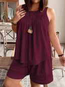 Conjunto feminino solto de verão Edelis. Plus Size