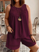 Conjunto feminino solto de verão Edelis. Plus Size
