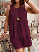 Conjunto feminino solto de verão Edelis. Plus Size